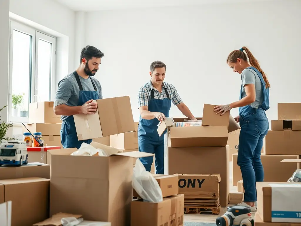 An image showcasing Reef Movers' professional packing team carefully wrapping and securing valuable items in a villa, highlighting their attention to detail and commitment to protecting clients' belongings.